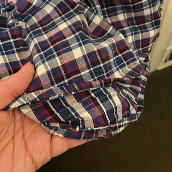Men’s button up checkered look shirt, donating soon - Picture 6 of 7